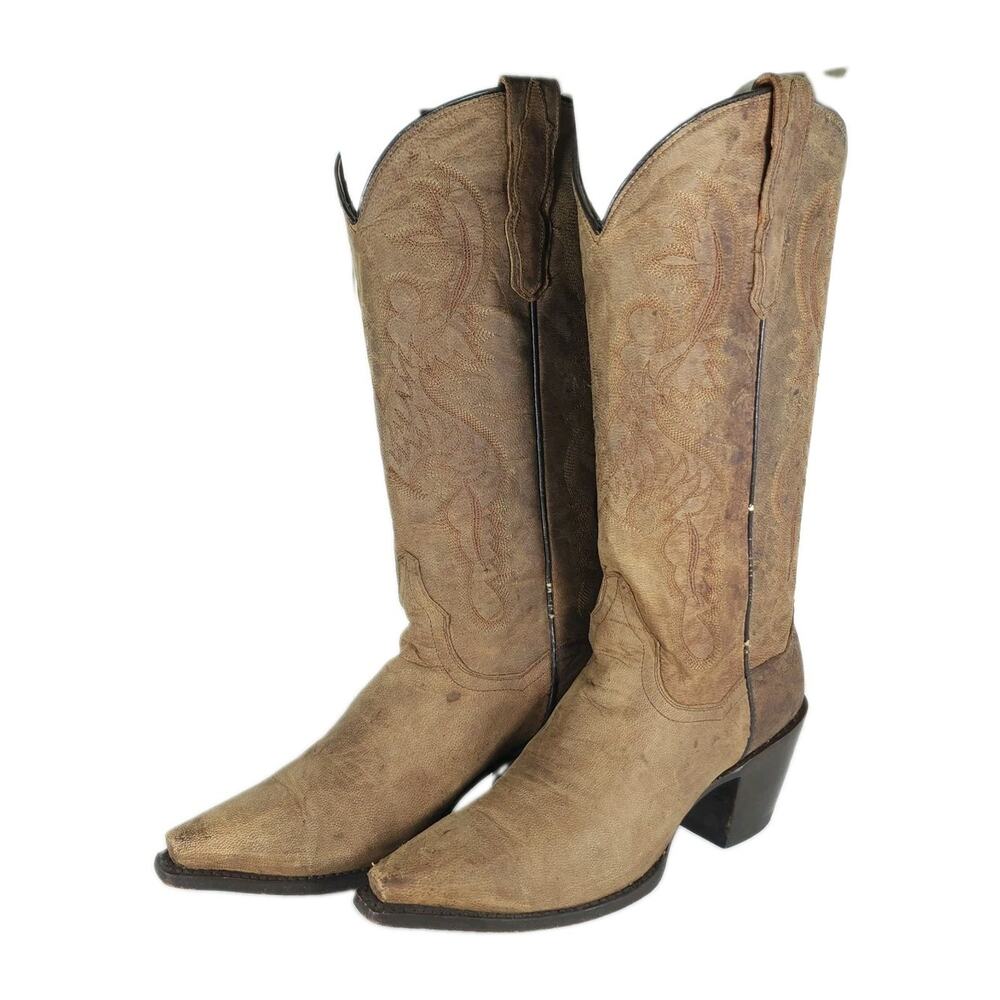 Dan Post Women's Santa Rosa US 7M Brown Western Cowboy Cowgirl Boots